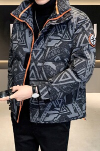 @店主风-冬季新款撞色图案潮流棉衣男时尚上衣-MY519-P105图片