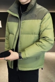 @店主风-冬白鸭绒拼接立领羽绒服潮流男拼接上衣YR855-P135，男装羽绒服，电商D246