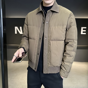 @标  针织拼接2025新款外套羽绒服设计感男外套88072-P195图片