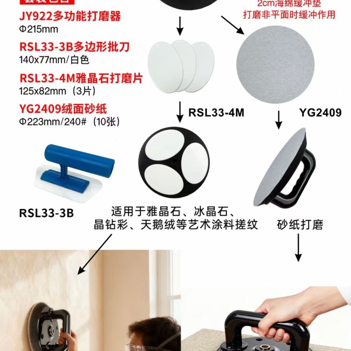 日洋多功能天鹅绒雅晶石打磨器