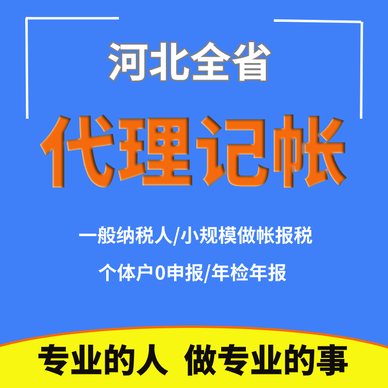 小规模0零申报税一般纳税务代理记帐会计河北石家庄保定邯郸承德-封面