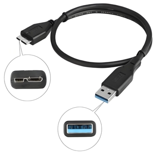 USB 3.0 Micro B Hard Drive Cable For Seagate WD Samsung HDD
