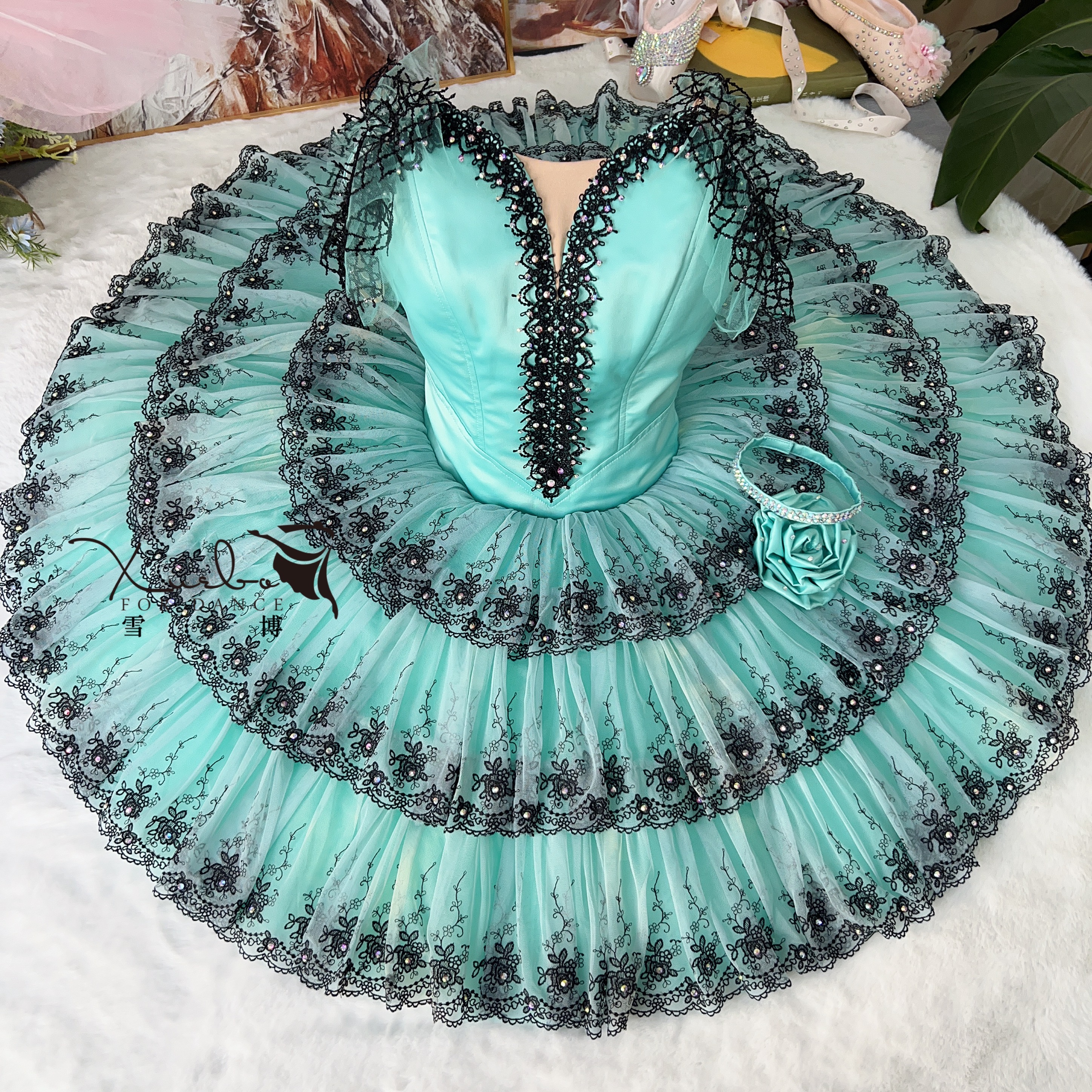 网红款 威尼斯狂欢 睡美人帕基塔仙女娃娃芭蕾演出服TUTU裙比赛