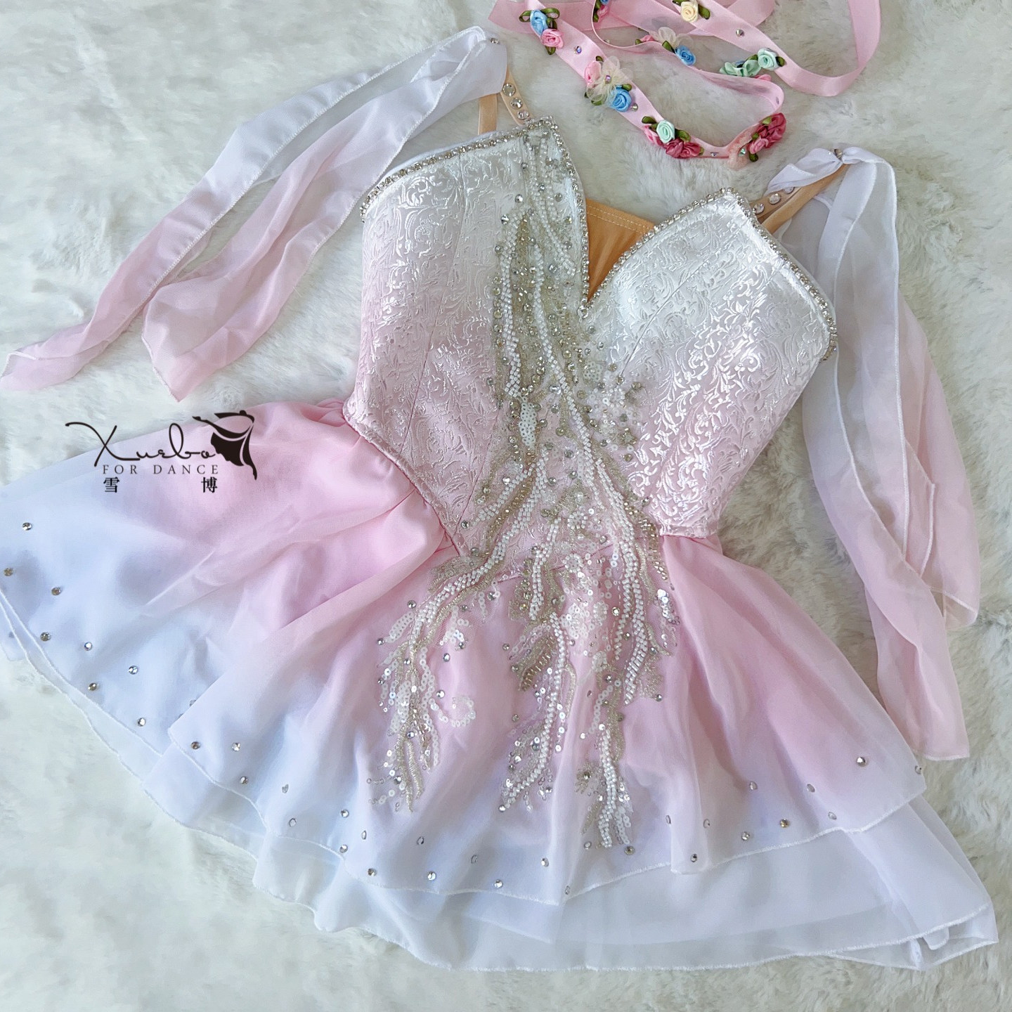 定制款粉色丘比特魔符女桑比卡tutu裙成人儿童演出服比赛定制