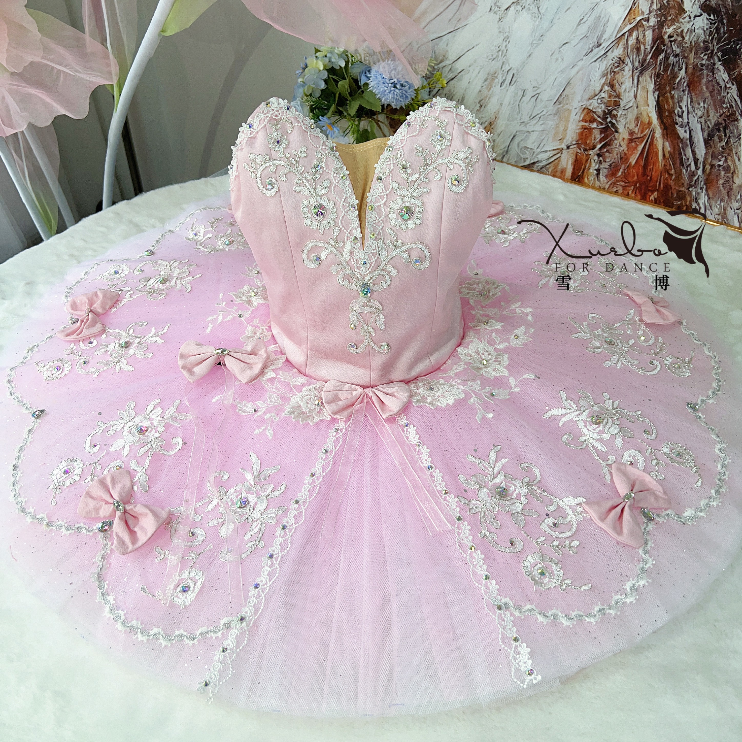 定制款睡美人仙女娃娃粉色变奏芭蕾舞演出服儿童芭蕾裙定制芭蕾裙