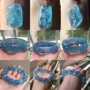 Tự nhiên Brazil Aquamarine Bracelet Bracelet Aquamarine Bracelet Aquamarine Mặt dây chuyền One Piece - Vòng đeo tay Cuff vòng trầm hương