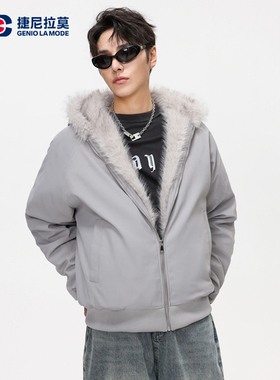 GENIOLAMODE座山雕派克棉服男2025新款加厚冬装棉袄美式工装外套