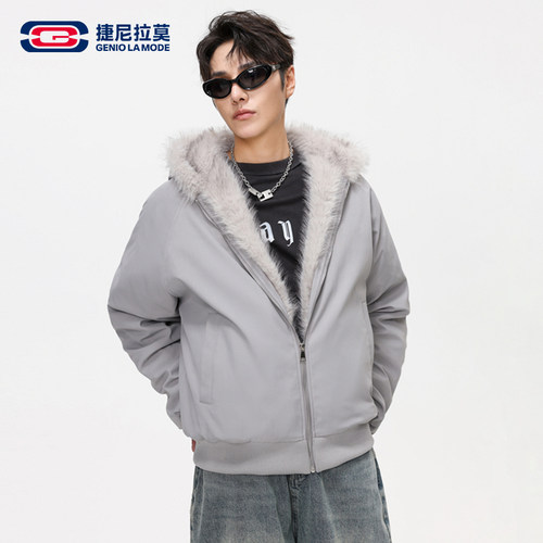 GENIOLAMODE座山雕派克棉服男2025新款加厚冬装棉袄美式工装外套