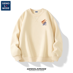 GENIOLAMODE美式街头卫衣男长袖春季宽松休闲涂鸦圆领上衣潮男装