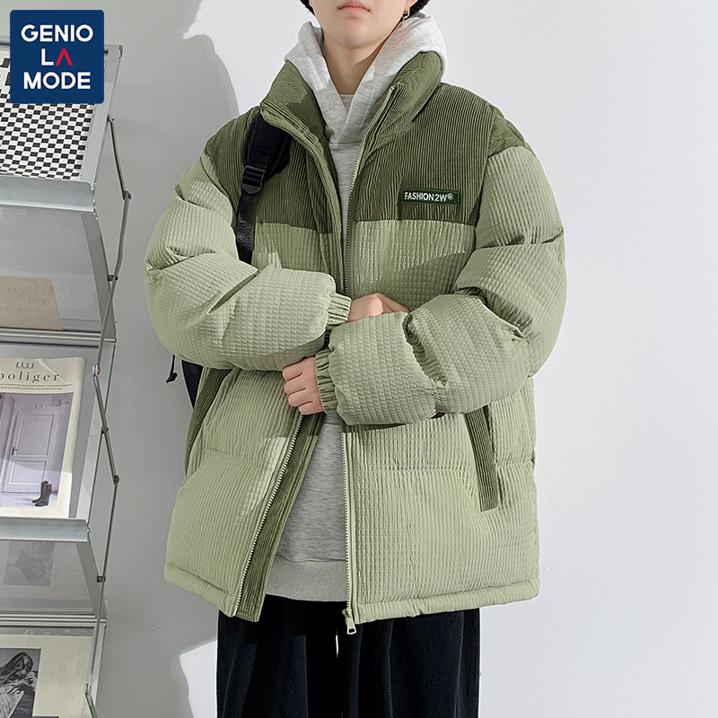 捷尼拉莫GENIOLAMODE男生春季棉服2025新款美式纹理高级感厚棉袄