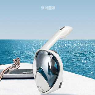 COPOZZ/酷破游泳者浮潜面罩面镜全脸潜水镜全干式呼吸管套装成人