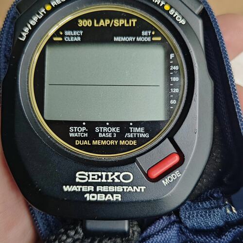SEIKO精工游泳秒表S141，水上运动专用浆频表 有三块--议价商品