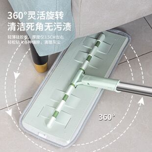 耀净洁手洗2025平板硅胶拖把家用一拖净加宽吸水懒人拖布拖地神器
