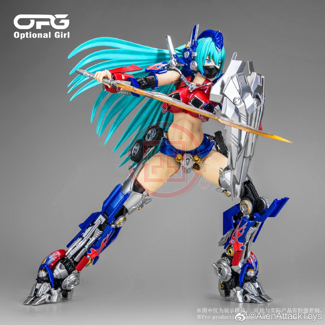 alienattacktoys aat opg 第一弹 擎天柱机娘 柱子娘合金成品模型
