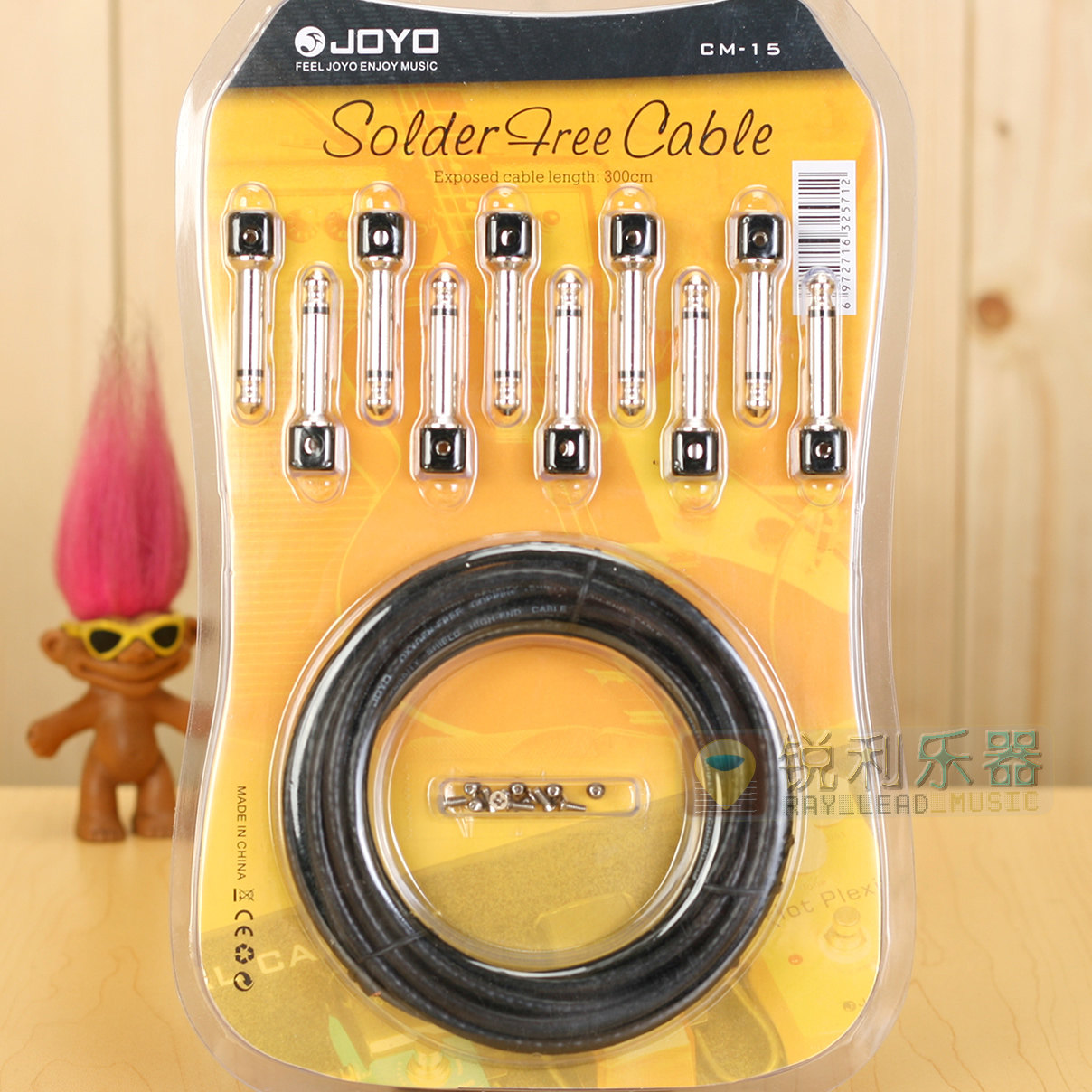 【Joyo CM-15】卓乐免焊接插头 单块短线 效果器连接线【锐利】