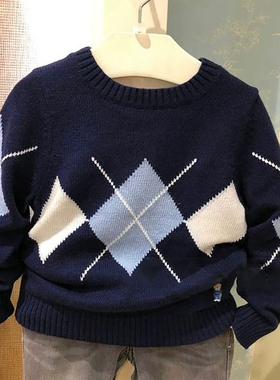 chris童装25秋冬新款男童棉套头毛衣童休闲保暖韩版针织衫上衣潮