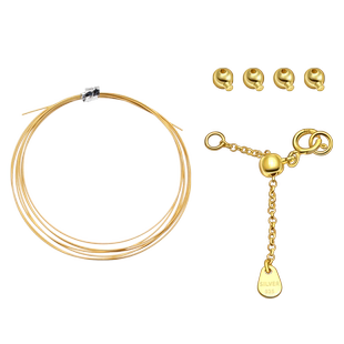 手工穿珍珠项链S925纯银手链扣扣头延长链diy配件材料包连接扣子