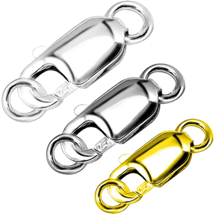 龙虾扣S925银项链扣纯银接头珍珠手链连接搭扣子diy银饰品配件