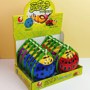 可爱虫子代可可脂巧克力豆七星瓢虫造型糖果儿童零食玩具糖果批发