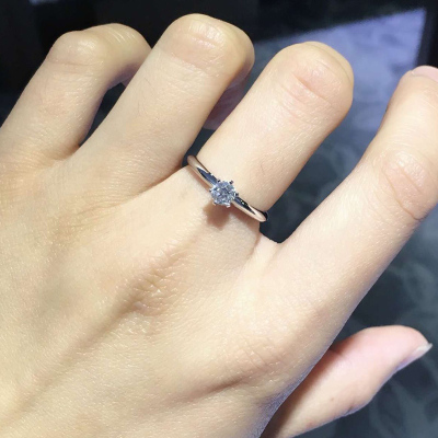 18K金30分克拉求婚订婚经典六爪