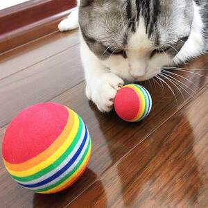 EVA实心微弹静音大号彩虹猫咬球