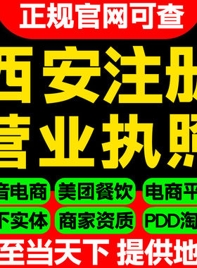 西安高陵鄠邑区蓝田周至县公司注册工商营业执照代办注销变更减资