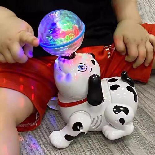 海狮顶球电动玩具发光音乐小狗旋转会走路的儿童婴幼儿园亲子互动