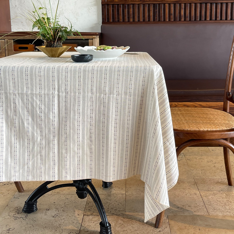 棉麻桌布氛围感餐桌布长方形茶几圆桌台布桌子遮盖布垫布茶几布