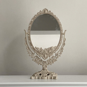 拍照道具 双面镜子创意宿舍摆件公主镜 ins风少女心法式 复古台式