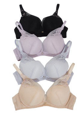 六月玫瑰文胸正品98007B杯内衣蕾丝性感薄款大胸显小超薄透气胸罩