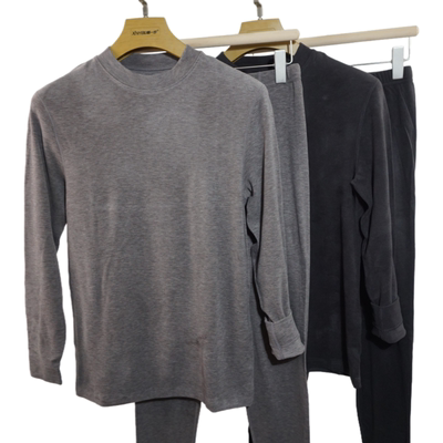 新一步男士保暖衣套装大鹅羽绒加厚磨毛发热中领秋衣秋裤22260