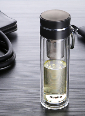 施密特玻璃杯茶水分离泡茶杯男女双层水杯便携随手杯子SG-038-23A