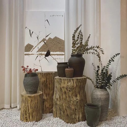 原木大树桩凳子木墩子木桩民宿花架摆件酒店床头柜客厅沙发边几