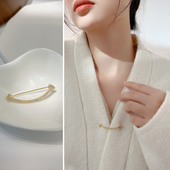 无扣西装 开衫 针织扣毛衣别针精致胸针衣服防走光神器V领大领口