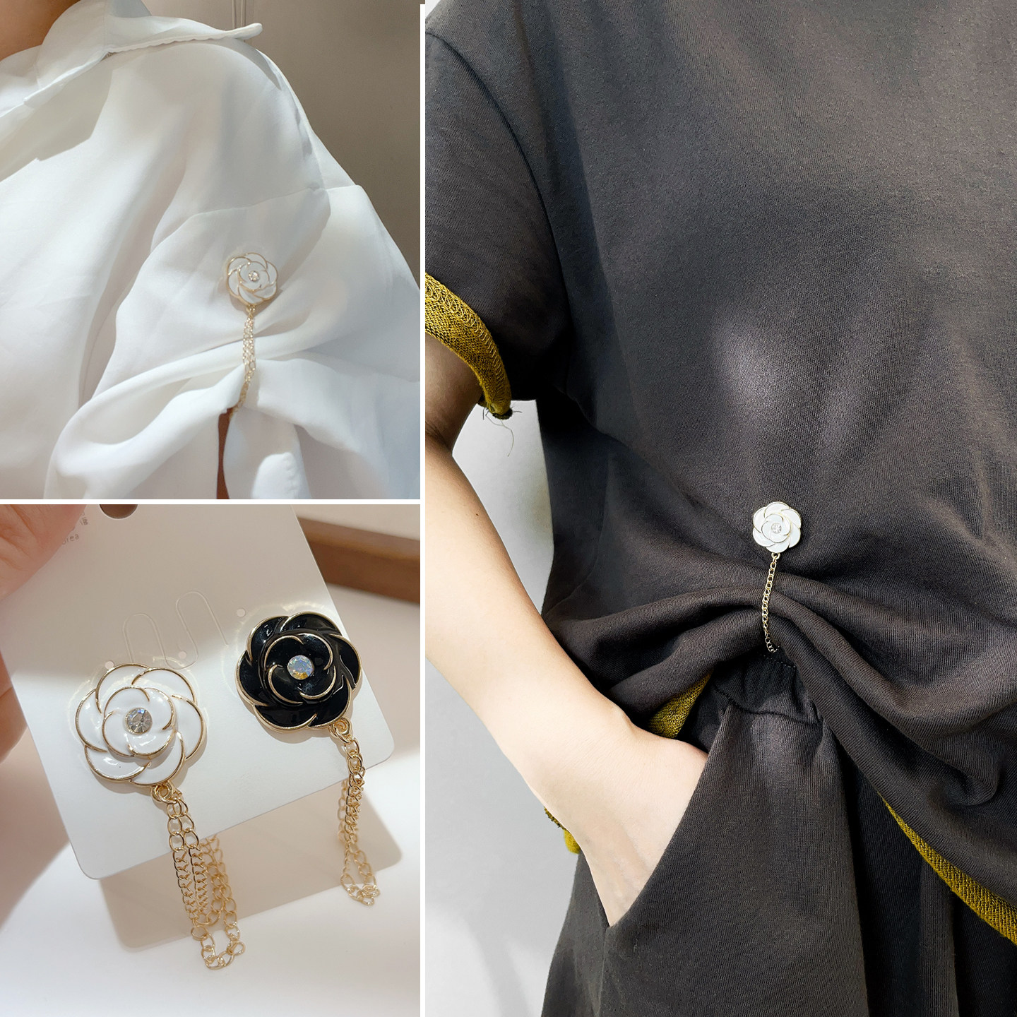 t恤改短衣服下摆磁吸链神器