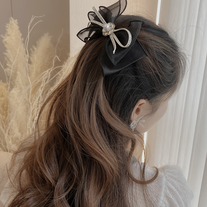 大蝴蝶结绢纱超仙发卡