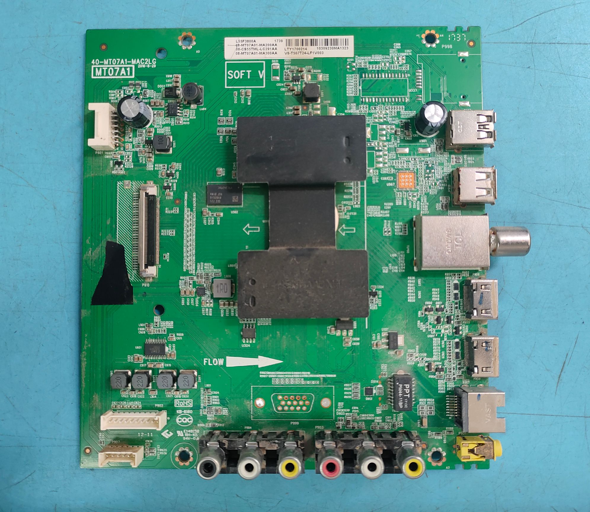 原装TCLL55F3800A主板