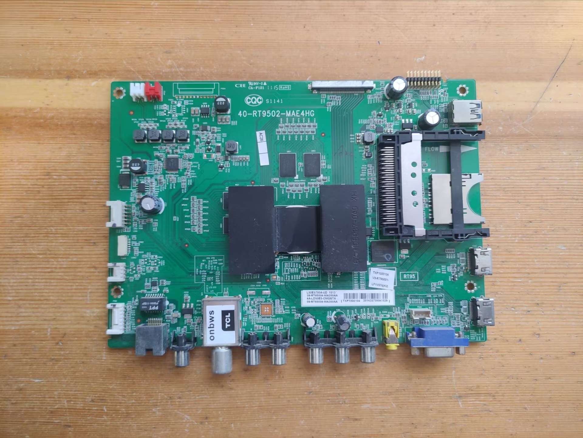 TCL L50E5700A-UD电视主板40-RT9502-MAE4HG配屏V500DK2-KS1测好