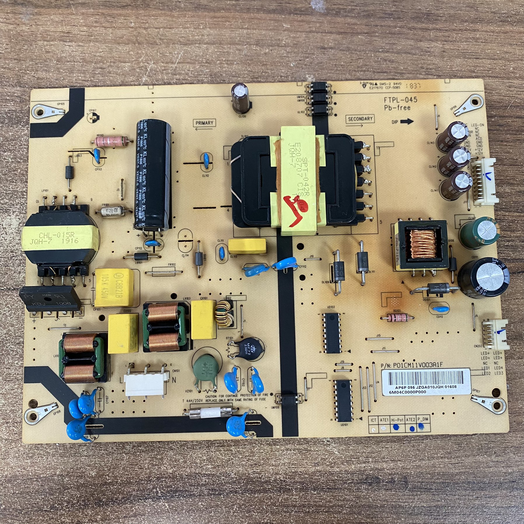 夏普XLED-50Z38A50MY电源板P0