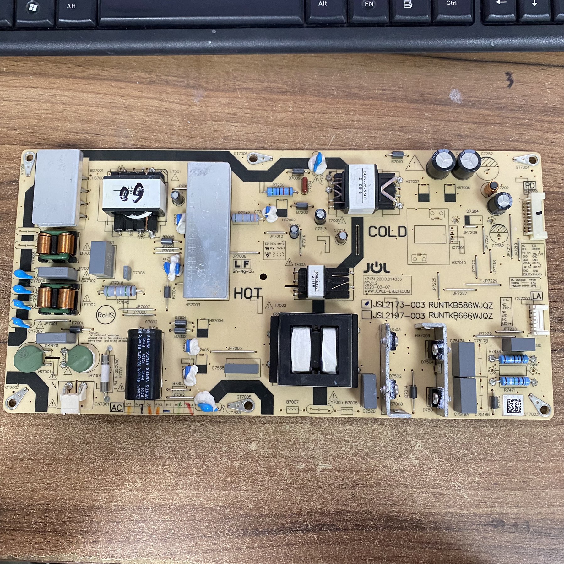 夏普4T-M70M5DA电视电源板JSL2