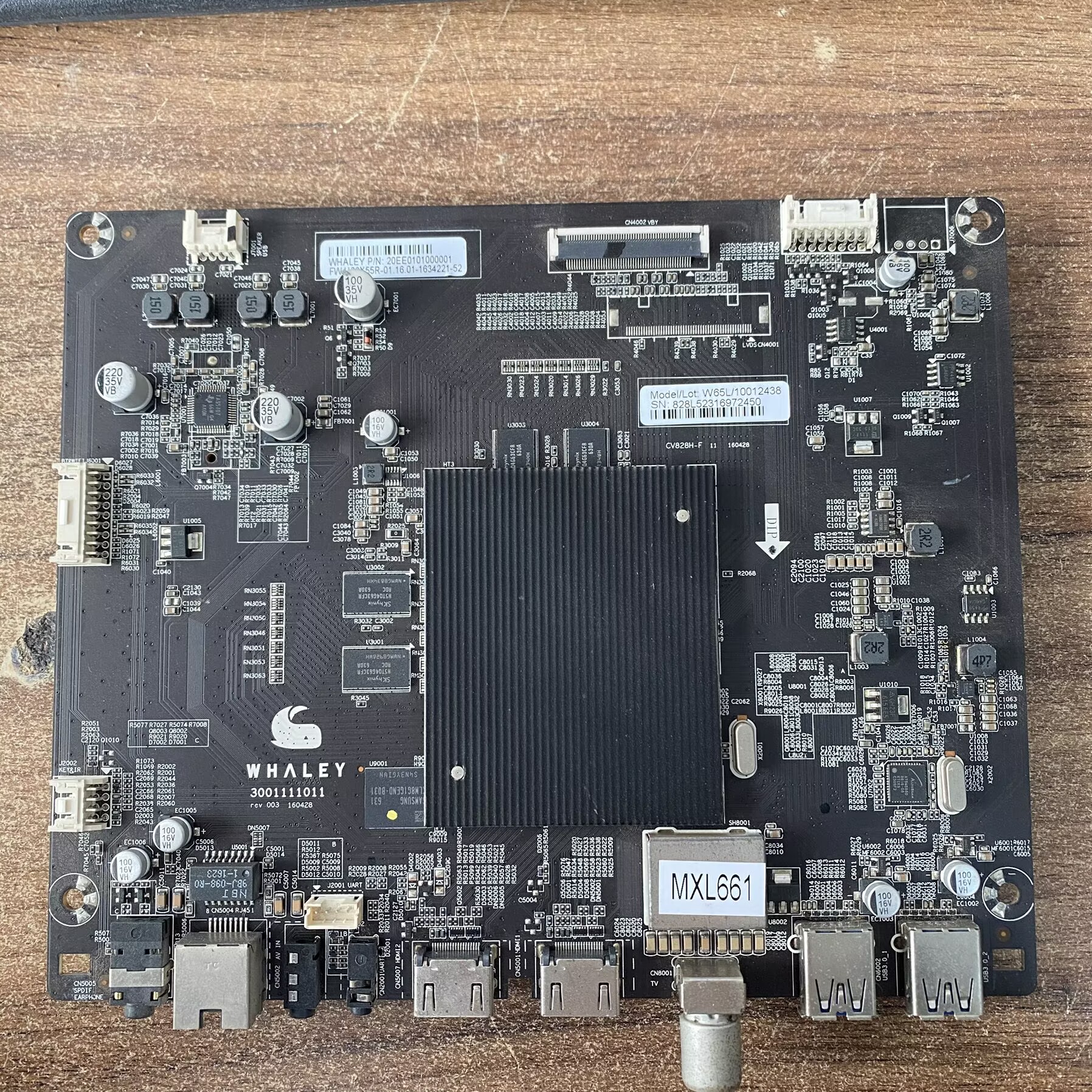 原装微鲸W65L电视主板300111101