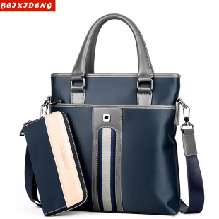 男士 手提包竖版 商务休闲锦纶牛津纺帆布男包韩版 单肩包斜挎包男士