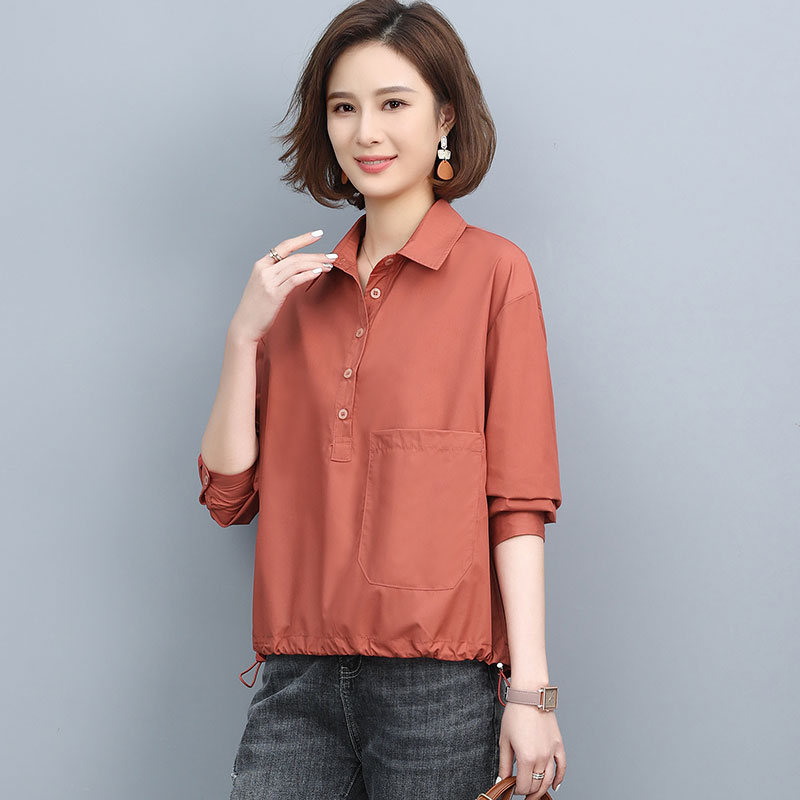 休闲时尚女春装2025新款春季中年妈妈洋气减龄纯棉衬衫，女装衬衫，曼沙奕珂