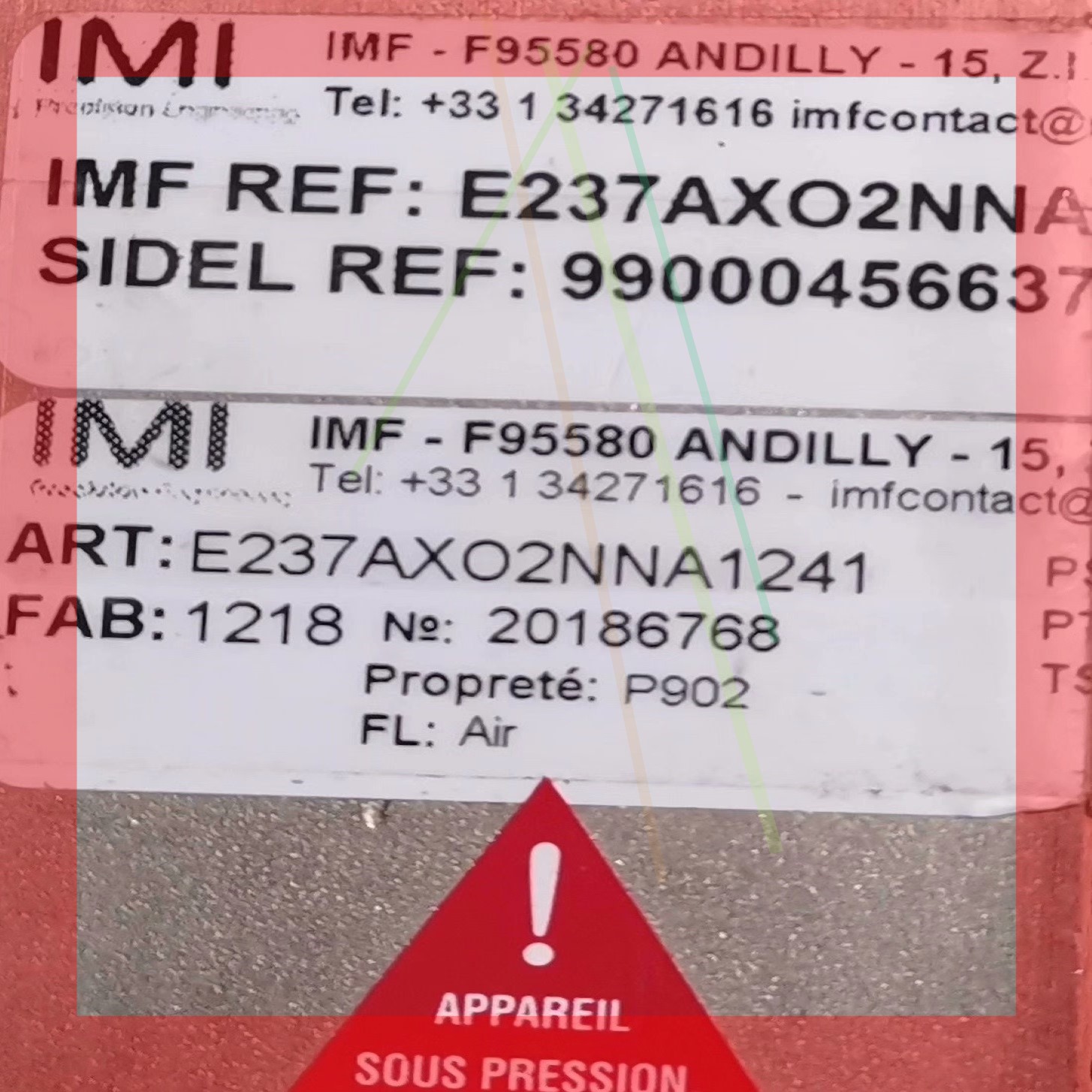 询价!西得乐比例阀E237AXO2NNA1241 备件号:99000456637