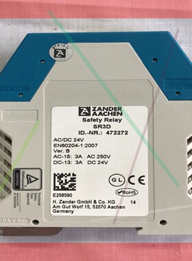 询价!ZER AACHEN 继电器EN60204-1:2007 SR3D
