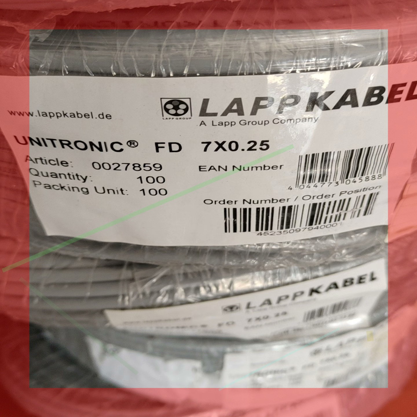 询价!LAPP KABEL UNITRONIC FD 7X0.25   0027859