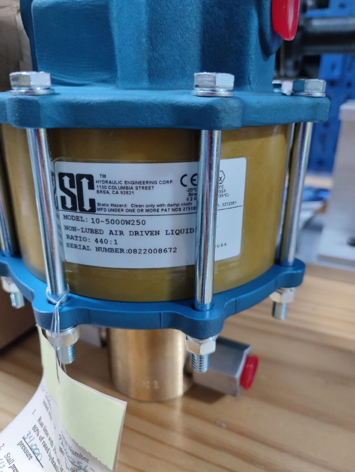 美国SC气动增压泵，10-5000W250