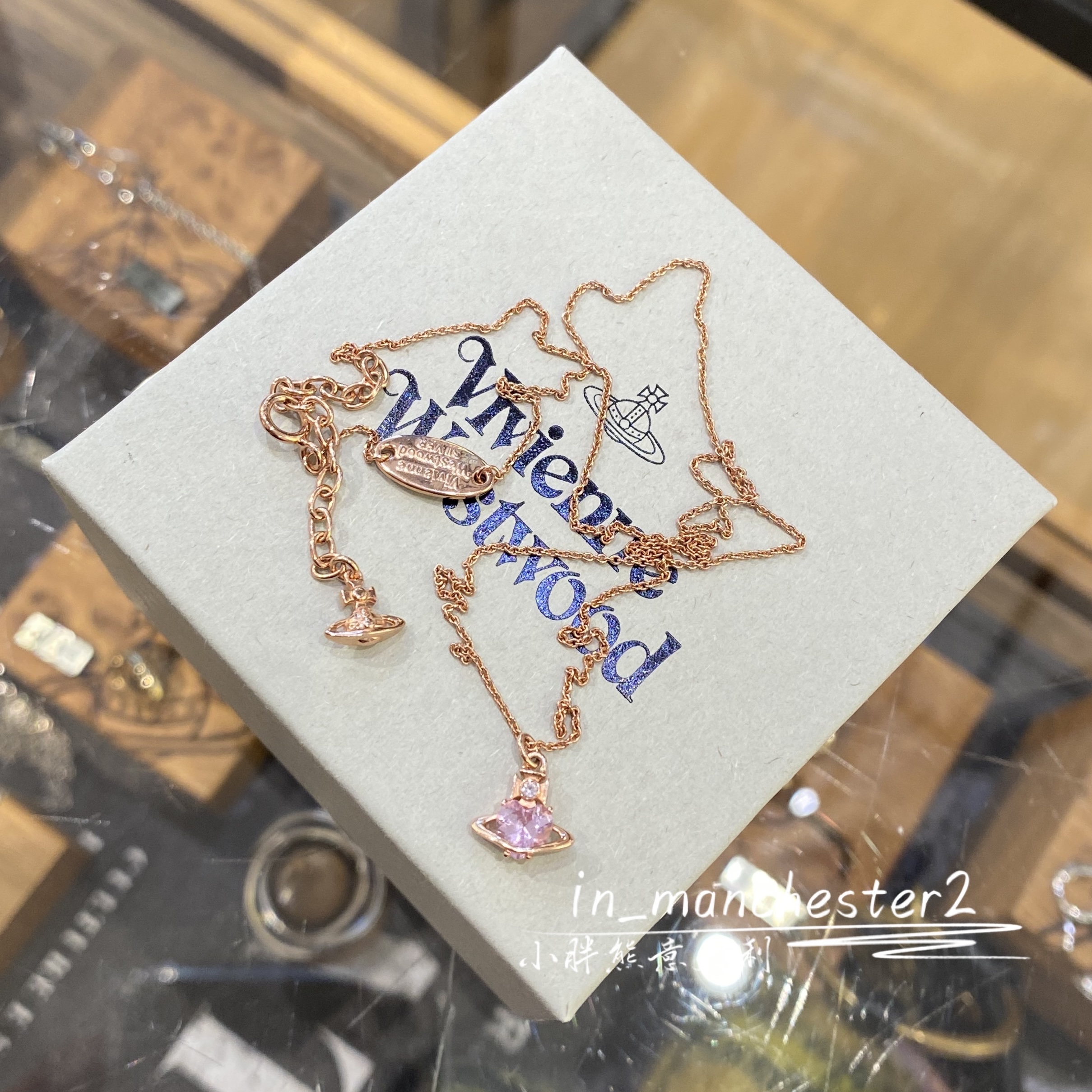 VIVIENNE WESTWOOD西太后经典土星LEONOR爱心钻925银项链锁骨链