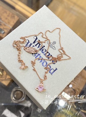 VIVIENNE WESTWOOD西太后经典土星LEONOR爱心钻925银项链锁骨链
