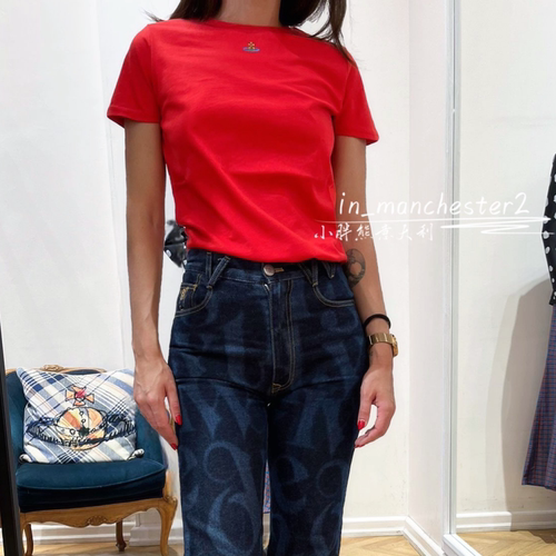 VIVIENNE WESTWOOD西太后经典彩色土星PERU短袖t恤百搭休闲女正品
